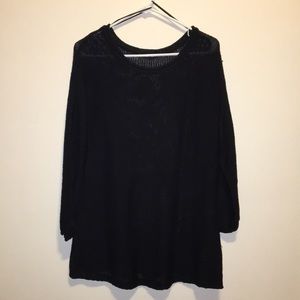 SOLD H&M Black Mesh Crew Neck Sweater